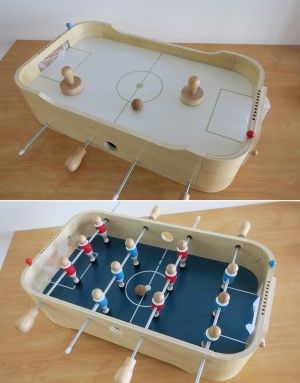 Jeux reversibles baby foot hockey 